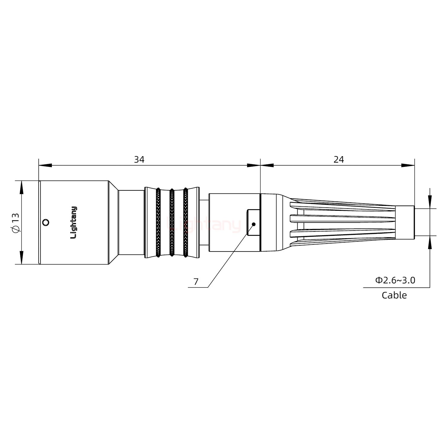 PHG.0K.005.CLLC30Z推拉自鎖帶護(hù)套浮動(dòng)插座