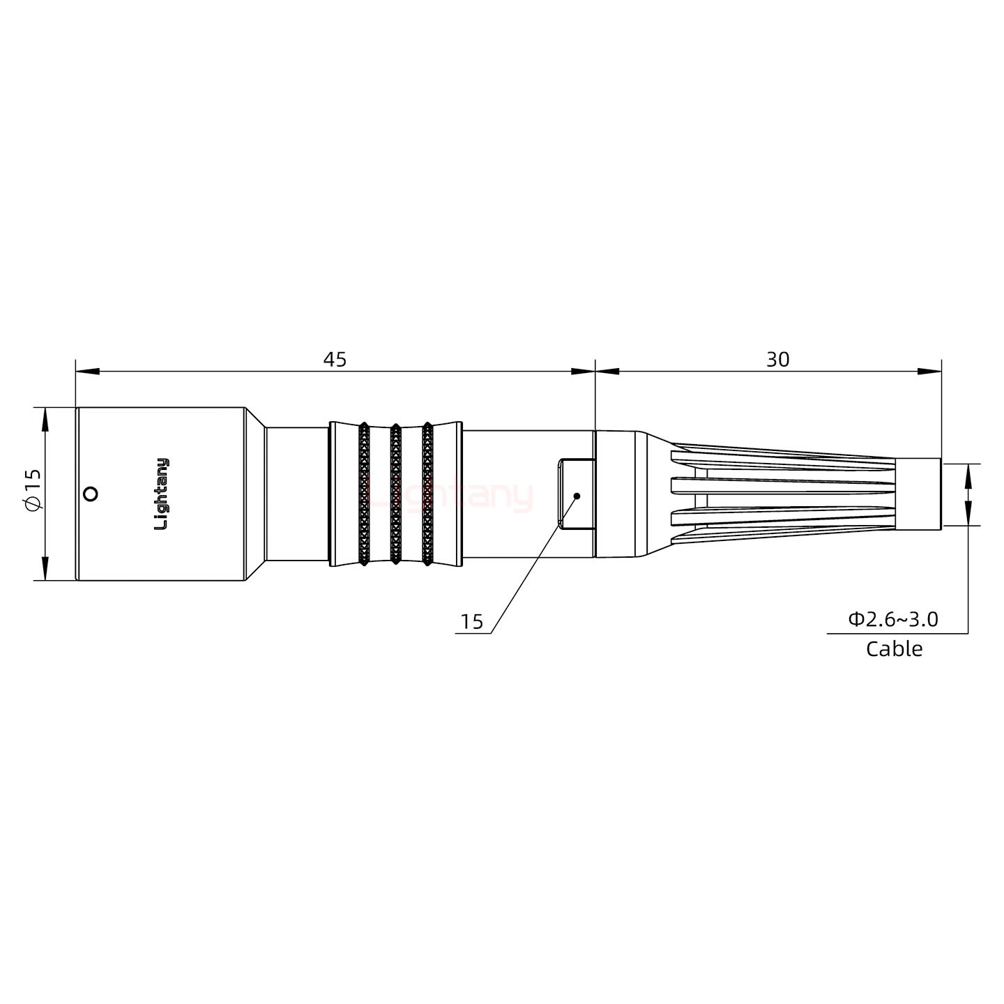 PHG.1K.002.CLAC30Z推拉自鎖帶護(hù)套浮動插座