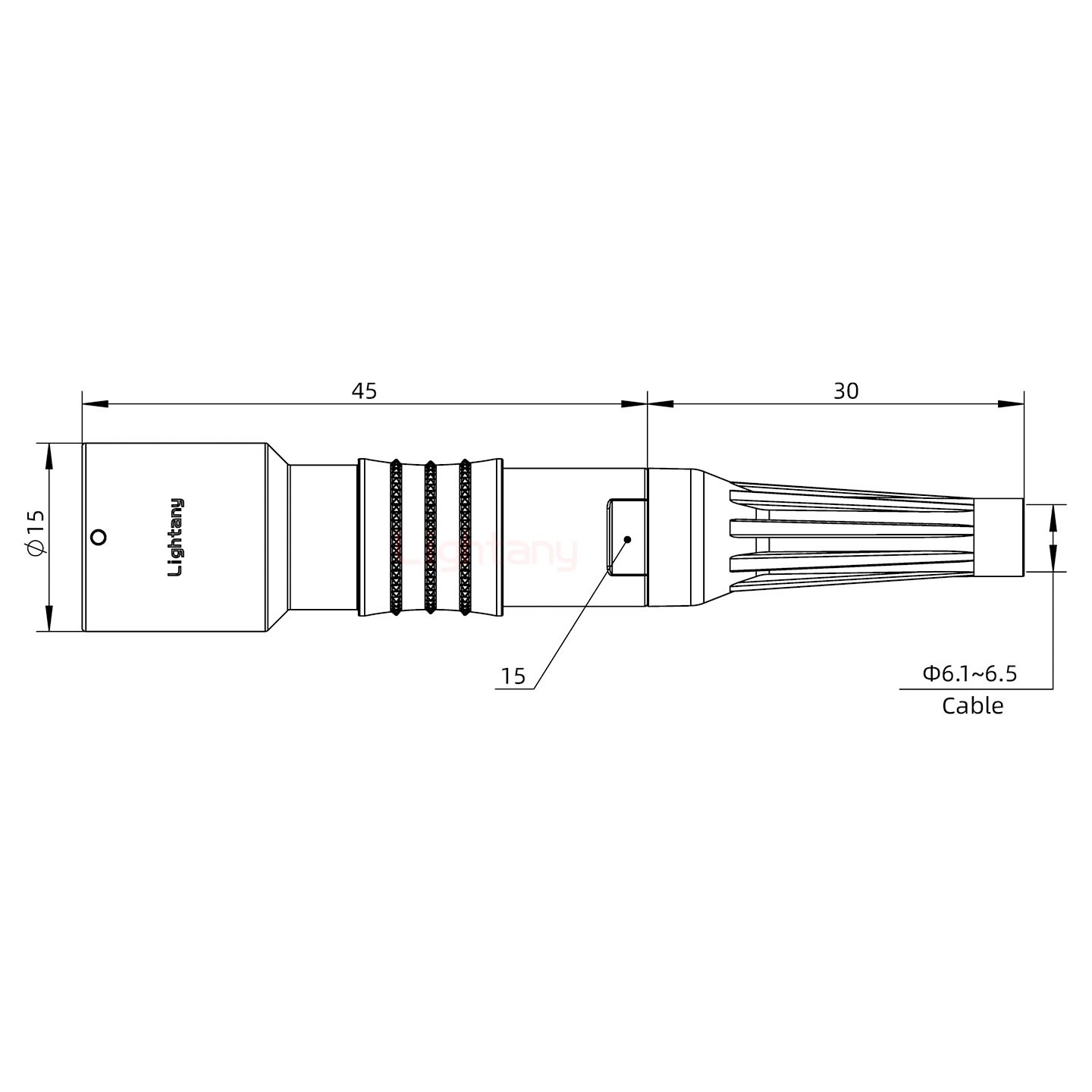 PHG.1K.004.CLAC65Z推拉自鎖帶護(hù)套浮動(dòng)插座